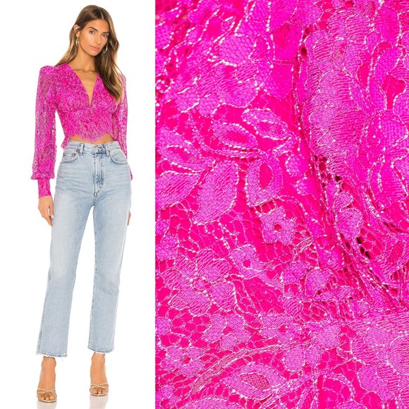 NBD Merlot Blouse in Magenta NWT Size Small - Picture 4 of 4